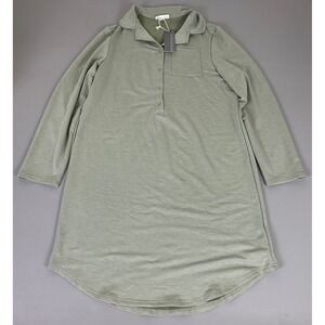 Berkshire Homewear Sleep Shirt Dress Size S Women's Green Collared Pocket NWT